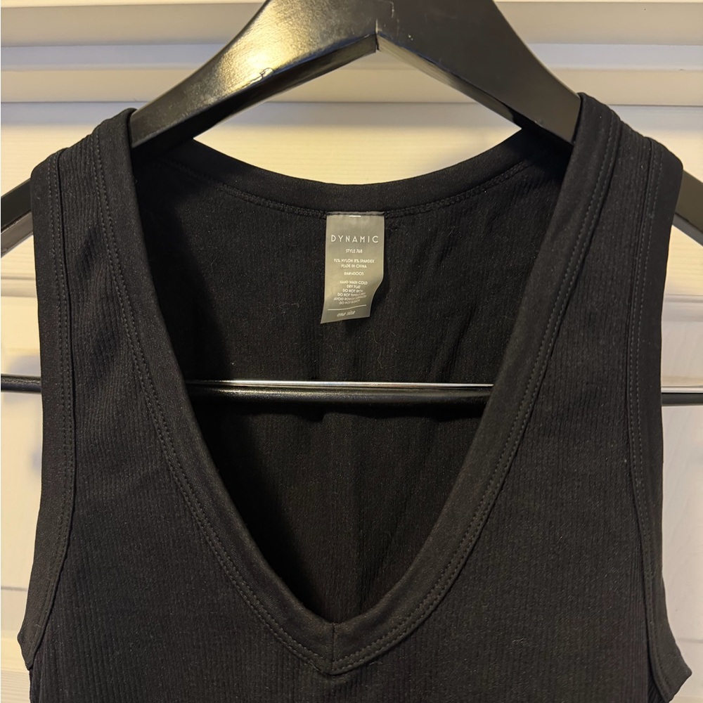 Women's Black v neck bodysuit